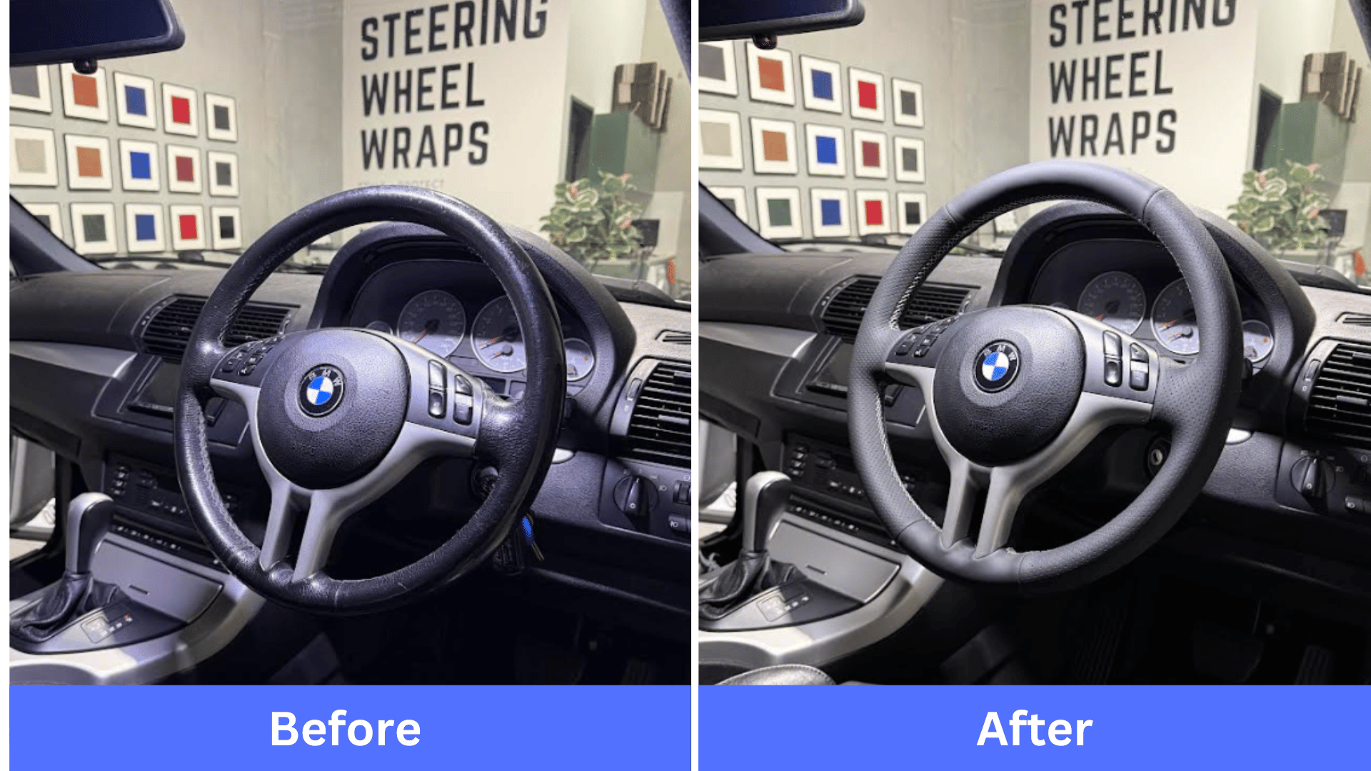 Leather Steering Wheel Wrap for BMW X5