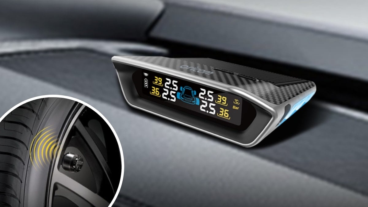 Monitor your tyre pressure in real time with the Oricom TPS10-6E.